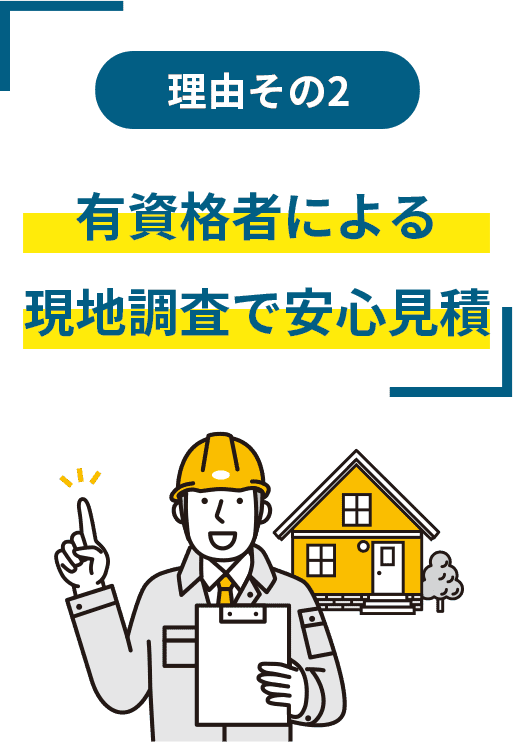 理由その2 有資格者による現地調査で安心見積